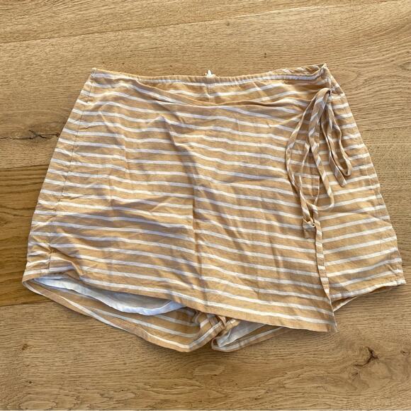 L*Space - Harborside Stripe Waikiki Skort in Yellow & White - Picture 1 of 9